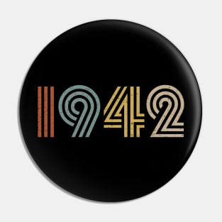 1942 Birth Year Retro Style Pin