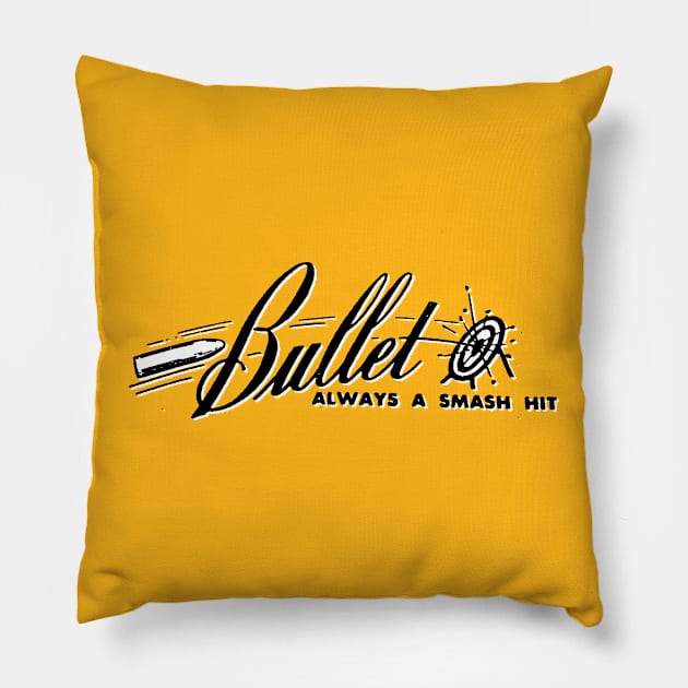 Bullet Records Pillow by MindsparkCreative