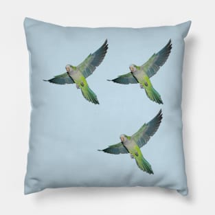 Flying parakeets Pillow