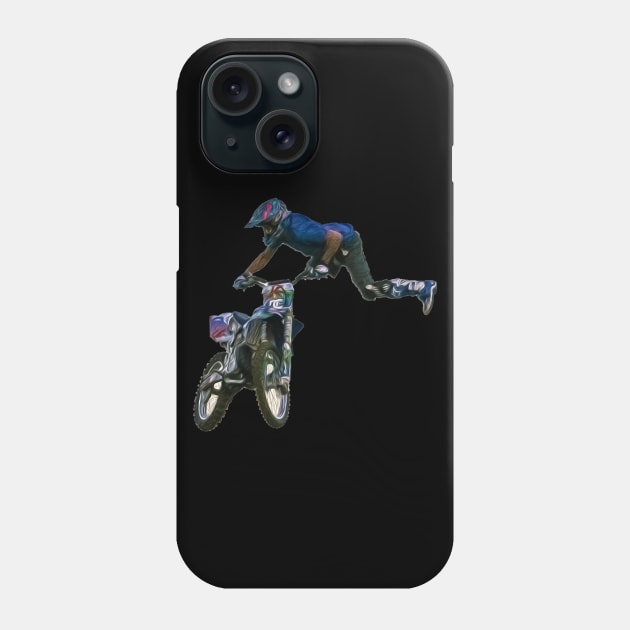 motocross freestyle Phone Case by rickylabellevie