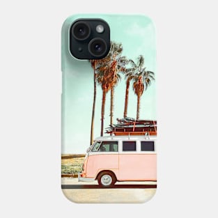 Orange Teal Palm Phone Case