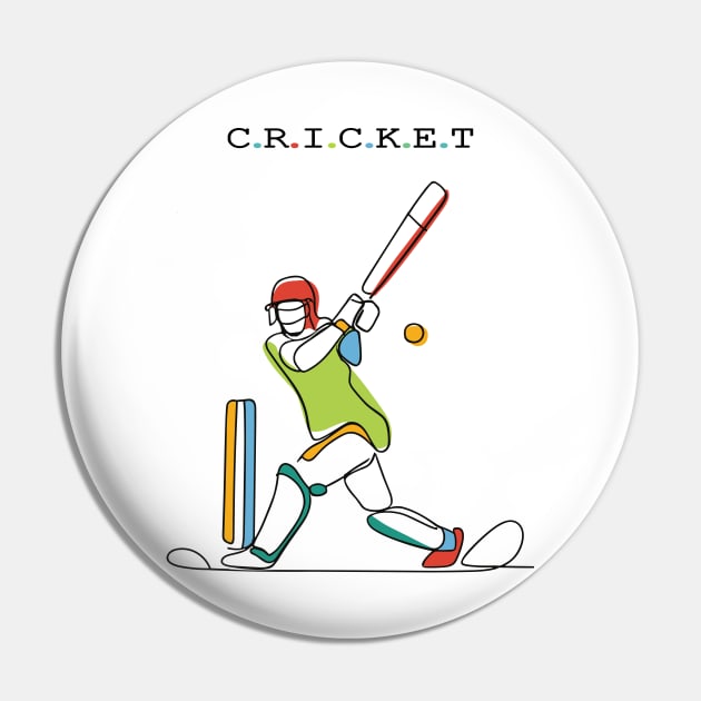 Cricket Sport Pin by Fashioned by You, Created by Me A.zed