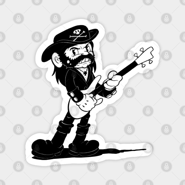 Lemmo rock star in the 1930s rubber hose cartoon cuphead style Magnet by Kevcraven