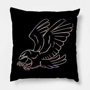 Eagle Bird Animal Wildlife Forest Nature Chrome Graphic Pillow