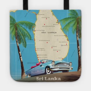 illustrated map of sri lanka Tote