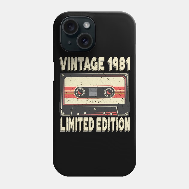 Vintage 1981 Limited Edition 40th Birthday Phone Case by aneisha