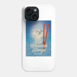 Wasatch Range Utah & Idaho Ski poster Phone Case