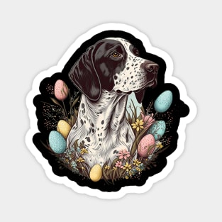 Pointer Dog happy easter day Magnet