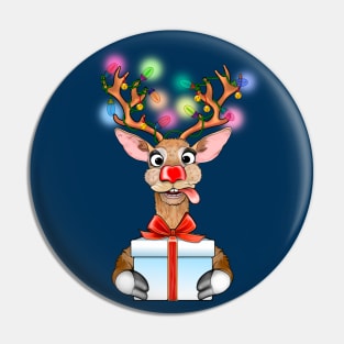 Adorable Christmas Reindeer Pin
