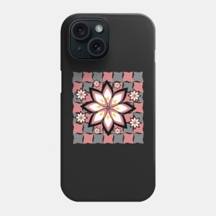 Floral party in grey and pink Phone Case