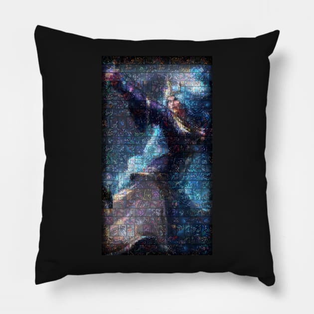 Ashe Mosaic Portrait 5 Pillow by nowtfancy