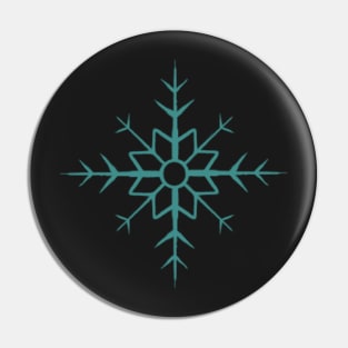 Snowflake Graphic Decal in Teal Pin