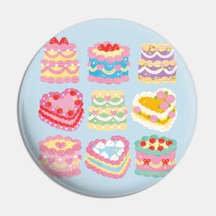 Lovely Retro Cakes Pin