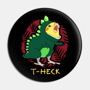 t-heck cockatiel dinosaur Pin