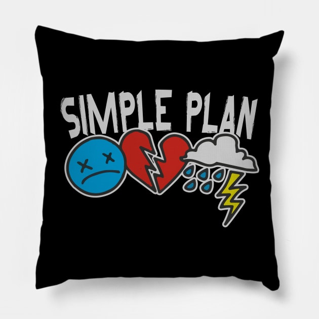 Simple Plan Band Pillow by Moulezitouna