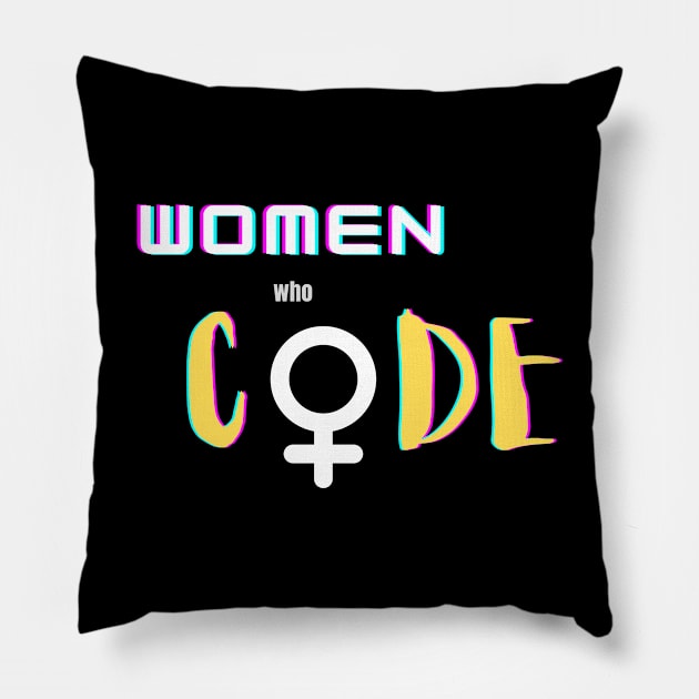 Women who Code Pillow by Viaful