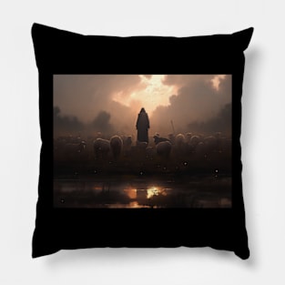 Jesus Leaves The 99, Parable of The Lost Sheeps, Good Shepherd Pillow