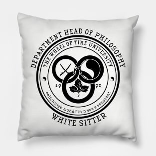 The Wheel of Time University - Dept. Head of Philosophy (White Sitter) Pillow