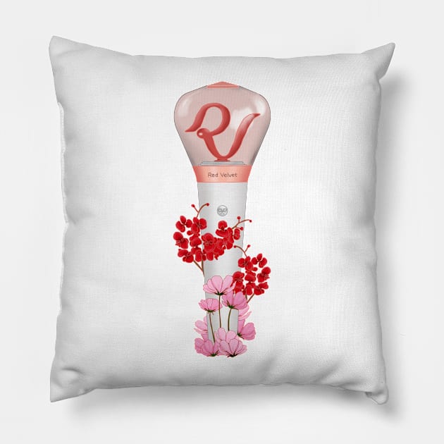 red velvet Floral Lightstick kpop Pillow by RetroAttic