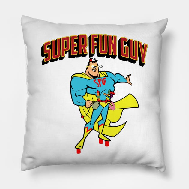 Super Fun Guy Pillow by elplebdesigns