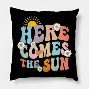 Here Comes The Sun Summer Vacation Beach Family Matching Pillow