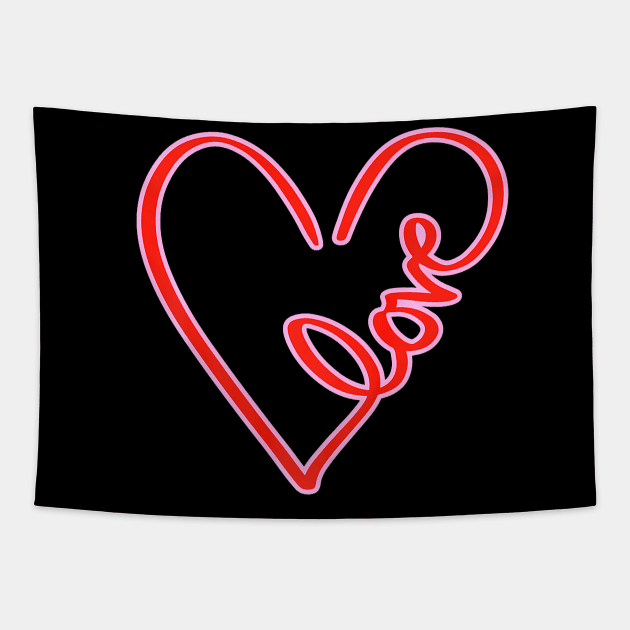 Love Heart Valentine Valentines Day Single Men Women Love Premium Tapestry by Neldy