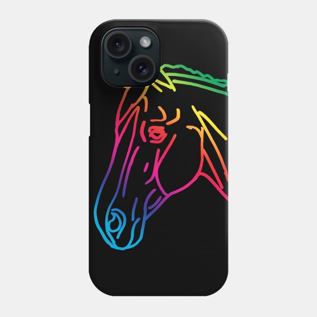 Colourful horse head Phone Case by Shyflyer