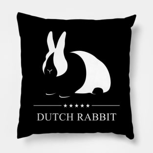 Dutch Rabbit White Silhouette Pillow