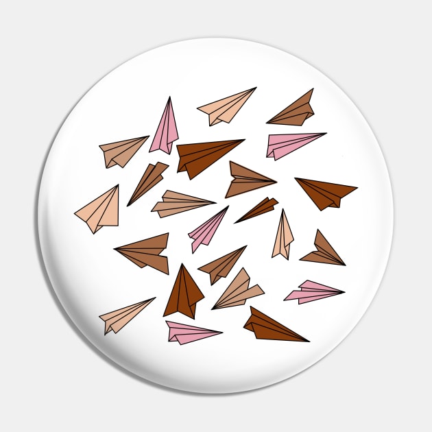 Earthy colors doodle of paper planes pattern Pin by msro1