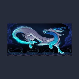Elegant dragon dancing in the night T-Shirt