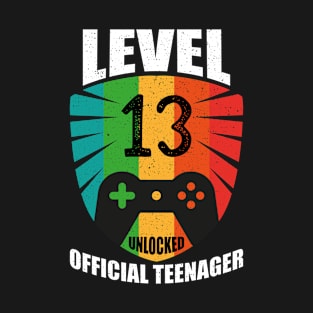 Level 13 unlocked official teenager gamer gift T-Shirt