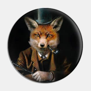 Dapper Victorian Fox Pin