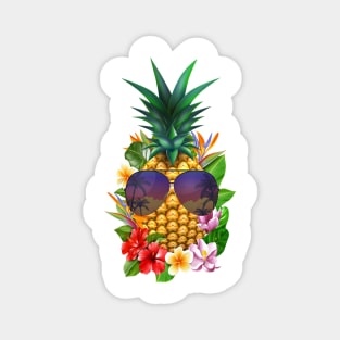 Hawaii Pineapple Aloha Flower Beach Magnet