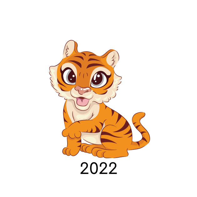 Cute tiger Chinese New Year 2022 Year of the Tiger by TheMugzzShop