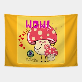 Kawaii Mushrooms Collection Tapestry