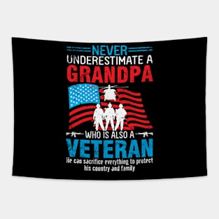 Happy Veteran Memorial Day Grandpa Tapestry