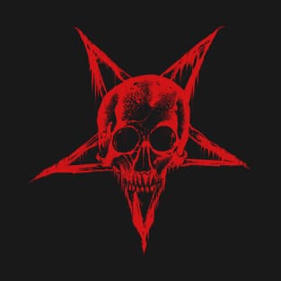 Skull Pentagram (red version) T-Shirt