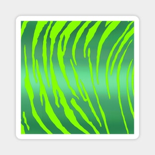 Metallic Tiger Stripes Greens Magnet