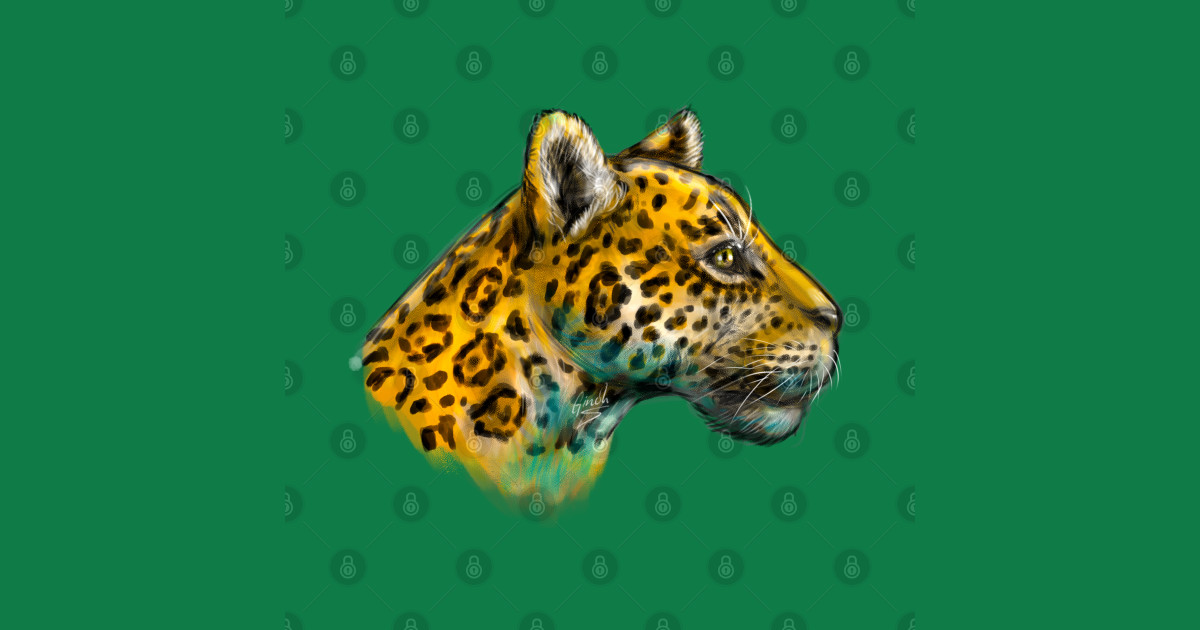 T-shirt Homme Gildan Heavy – Motif Jaguar, 100% Coton, Coupe Régulière, Imprimé Sur Commande