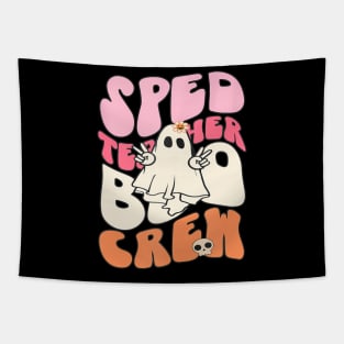 Sped Teacher Boo Crew Halloween Costume Sped Ed Team Tapestry