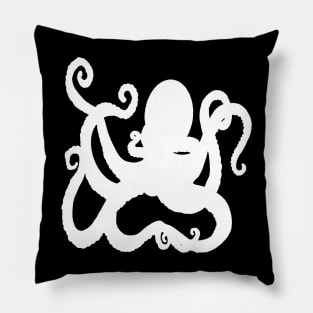 White kraken octopus lovers Pillow