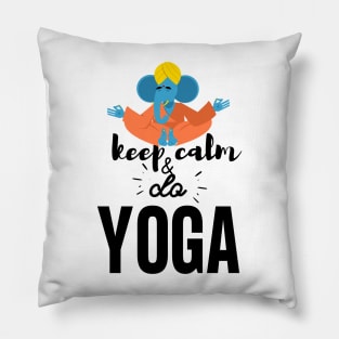 Yoga Elephant - Keep Calm and do Yoga Pillow