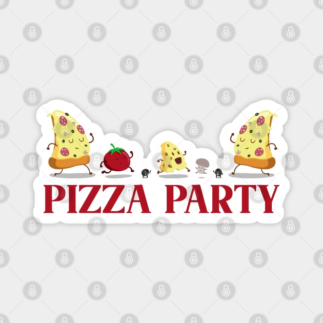 Pizza Party Magnet by TipsyCurator