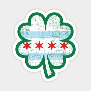 Chicago Flag Shamrock St Patrick's Day Magnet