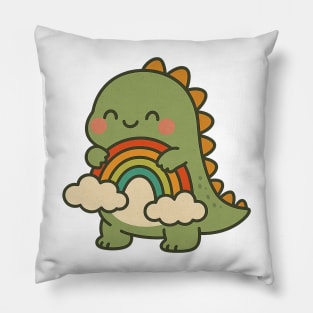 Rainbow Dino Joy Pillow