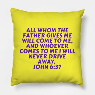 Bible Verse John 6:37 Pillow