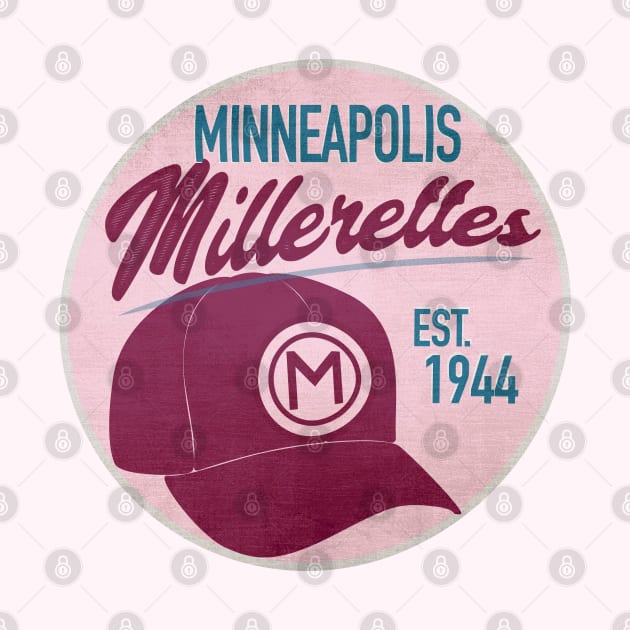 Minneapolis Millerettes • AAGPBL Hat by The MKE Rhine Maiden