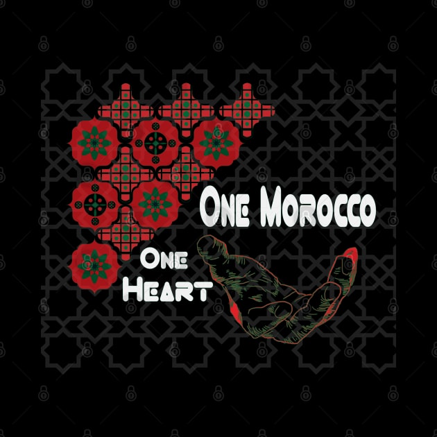 One Heart One Morocco Proud Support Morocco by Mirak-store 