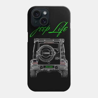 Jeep Life 4x4 Mercedes Brabus Rear View Phone Case