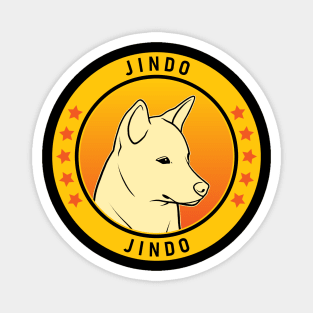 Jindo Dog Portrait Magnet